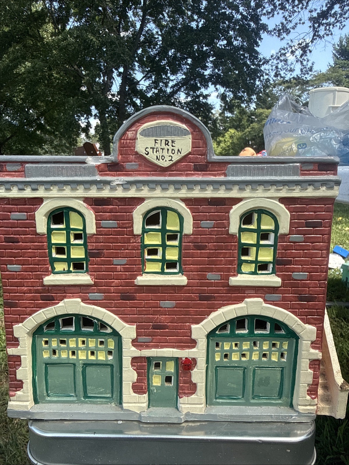 Vintage Dept 56 Fire Station Snow Village