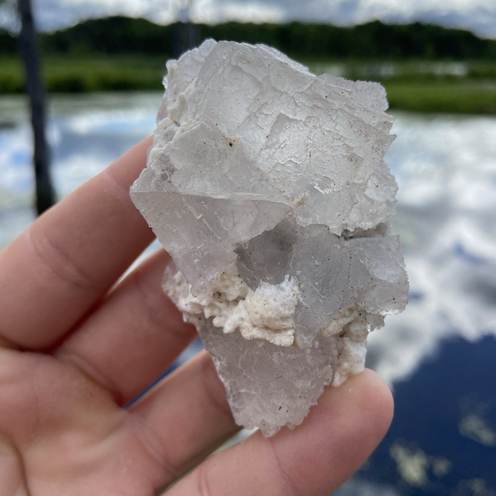 White Ice Etched Fluorite Specimen La Ojuela Mine 5 Oz