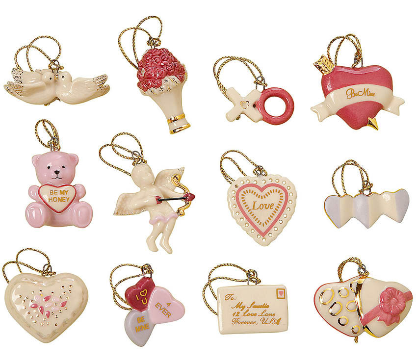 Lenox Be Mine Valentine Mini Ornament Set of 12 Heart Dove Cupid NEW (No Tree) Lenox Be Mine Valentine Mini Ornament Set of 12 Heart Dove Cupid NEW (No Tree)