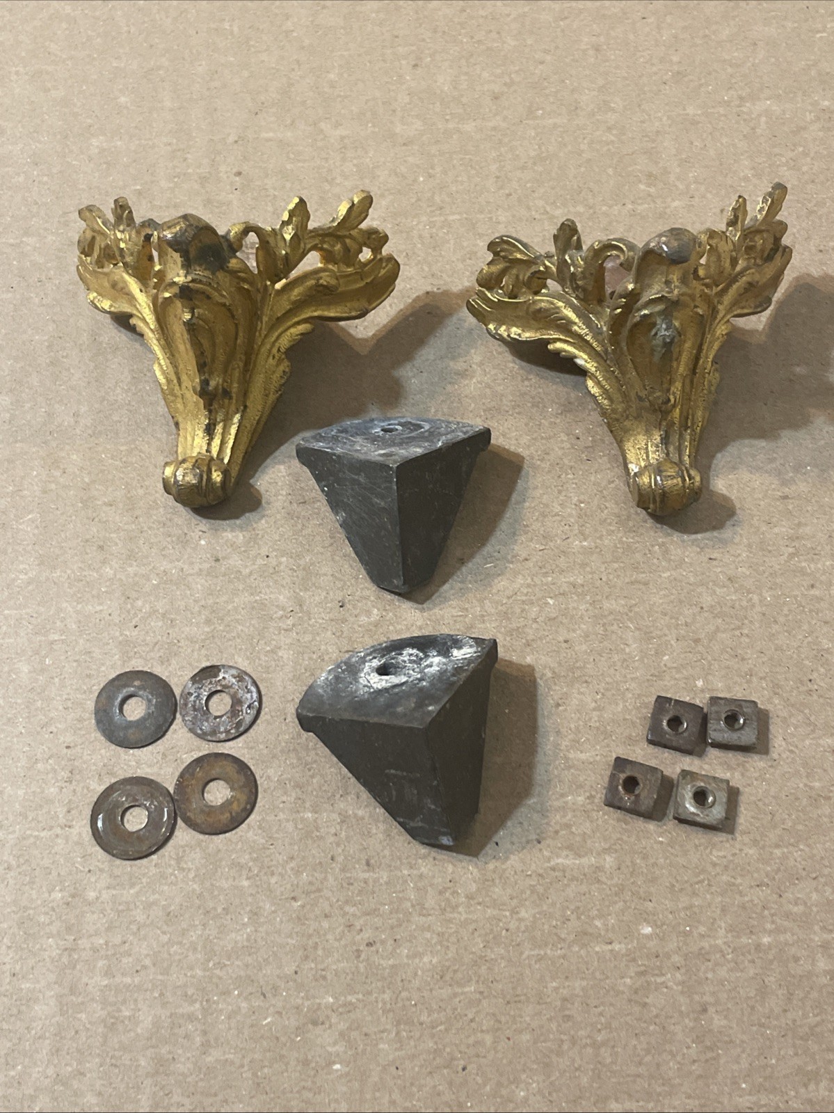 Antique AD Mougin French Statue Clock Feet Parts