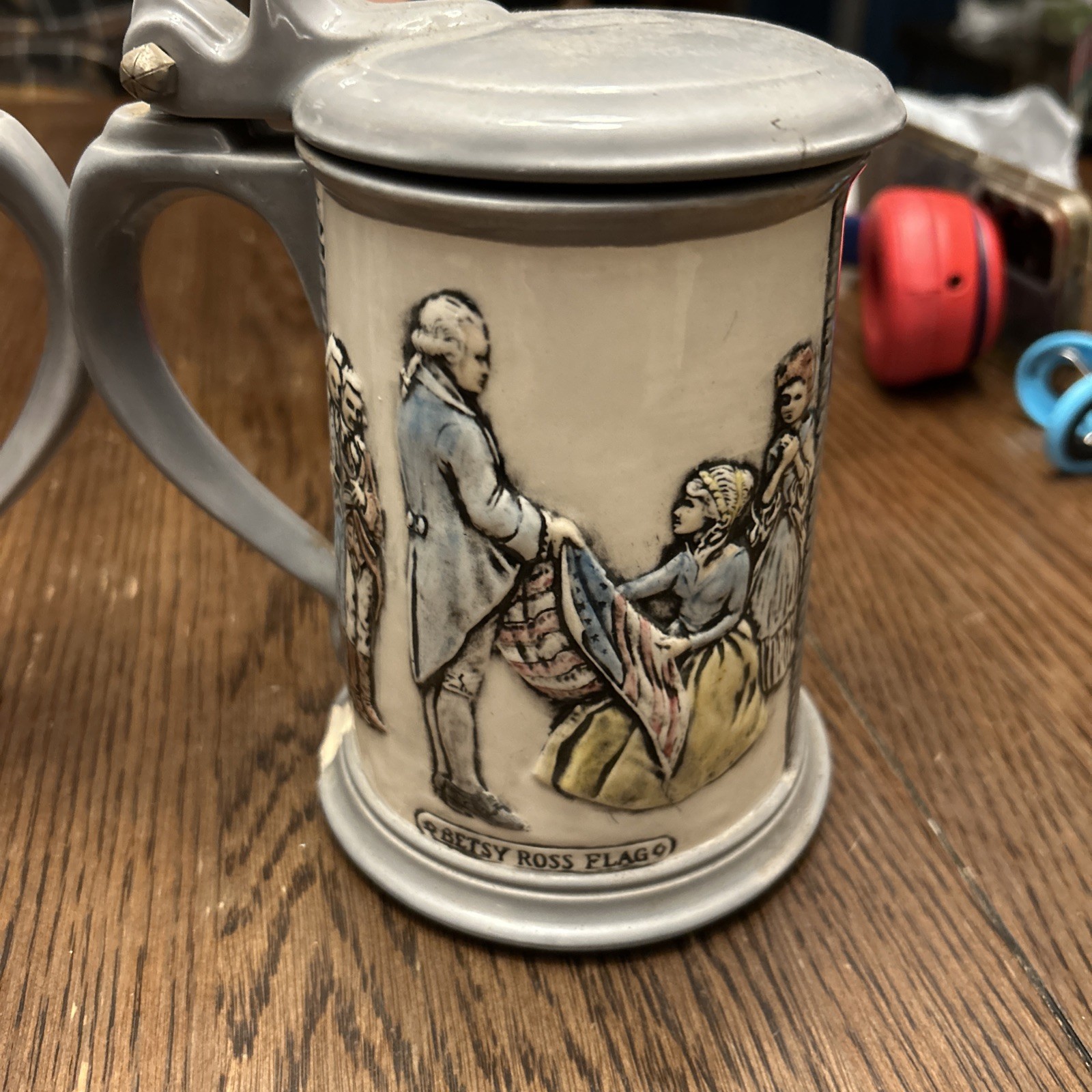 Vintage Duncan Ceramic Patriotic Beer Stein Declaration Independence set of 3