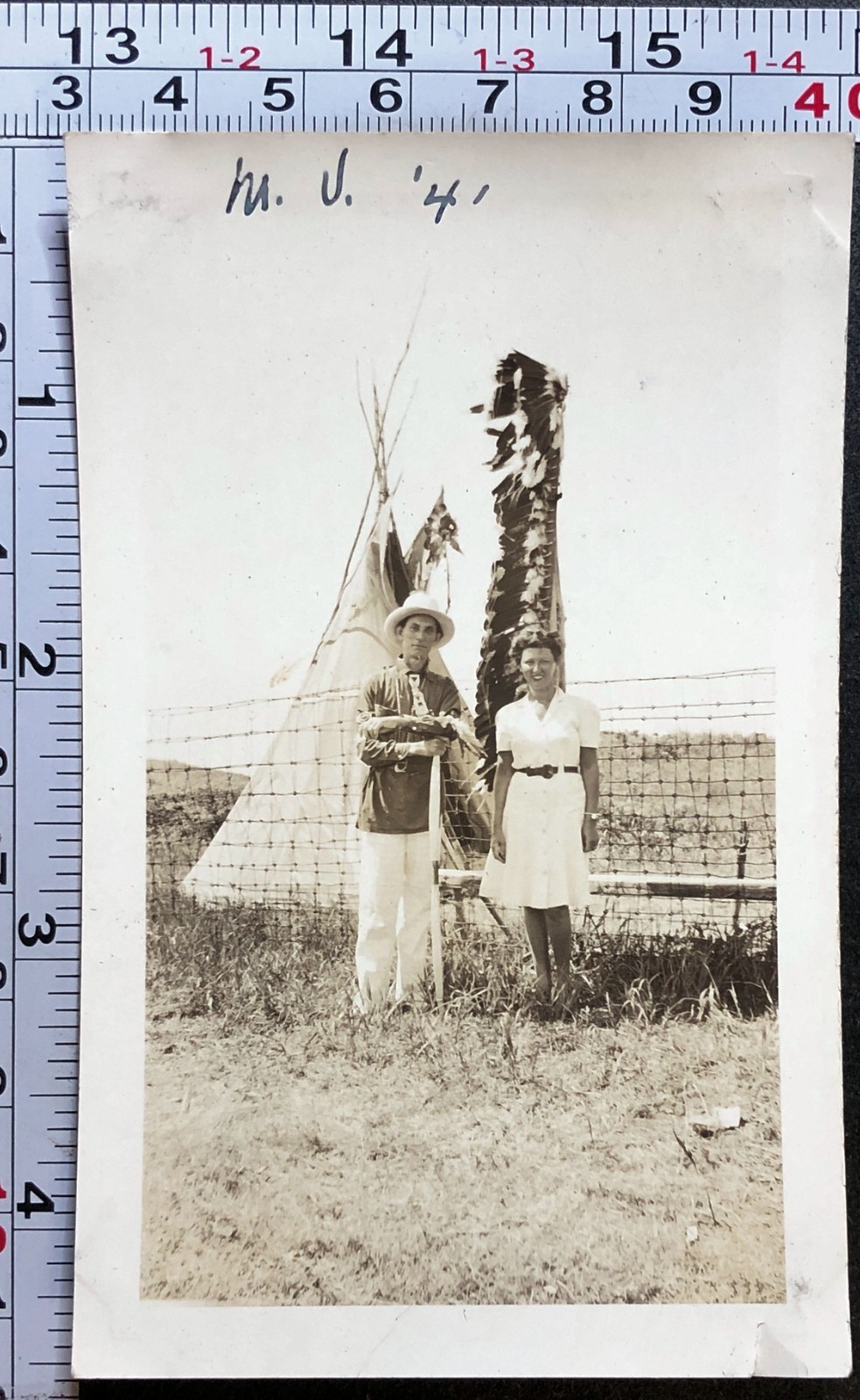 1941 Native American Indians Martha\'s Vineyard Antique BW Photo Snapshot #2