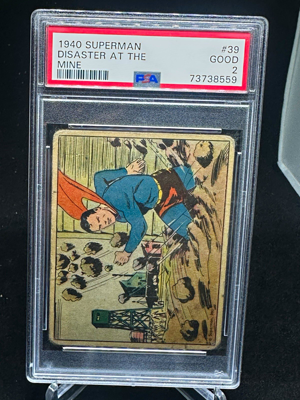 1940 Superman Gum #39 Disaster at the Mine PSA 2 