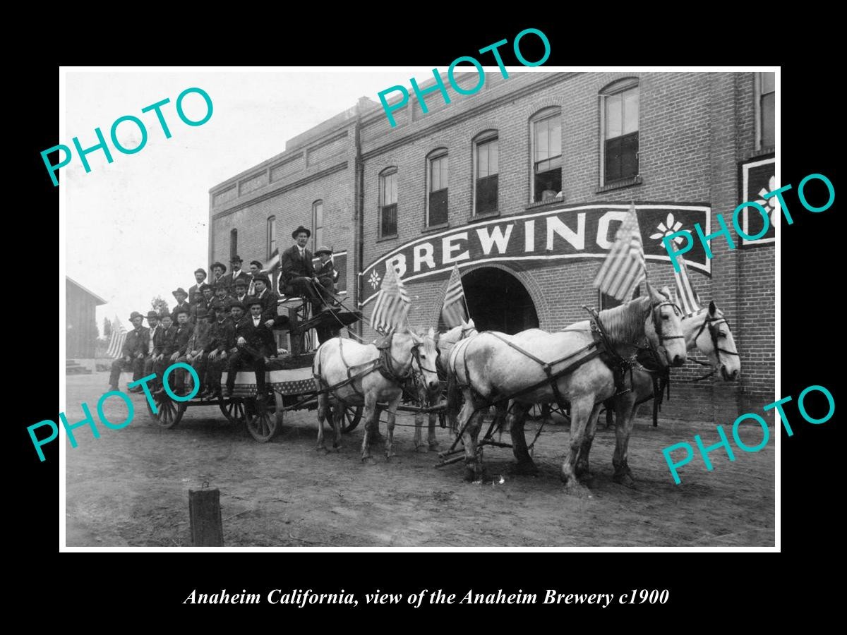 Anaheim California The Ahaheim Brewery Plant c1900 Old Large Historic Photo