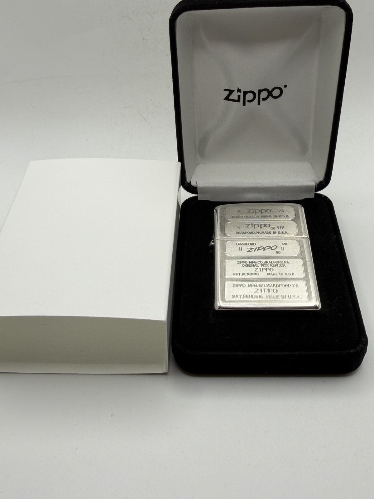 20205 Zippo Date Bottom Stamp Sterling Silver Zippo Lighter New