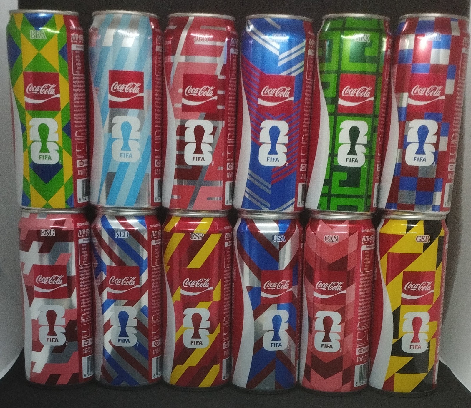 Coca-Cola FIFA World Cup 2026 Cambodia Full Set 12 x 330ml Empty Cans Collection