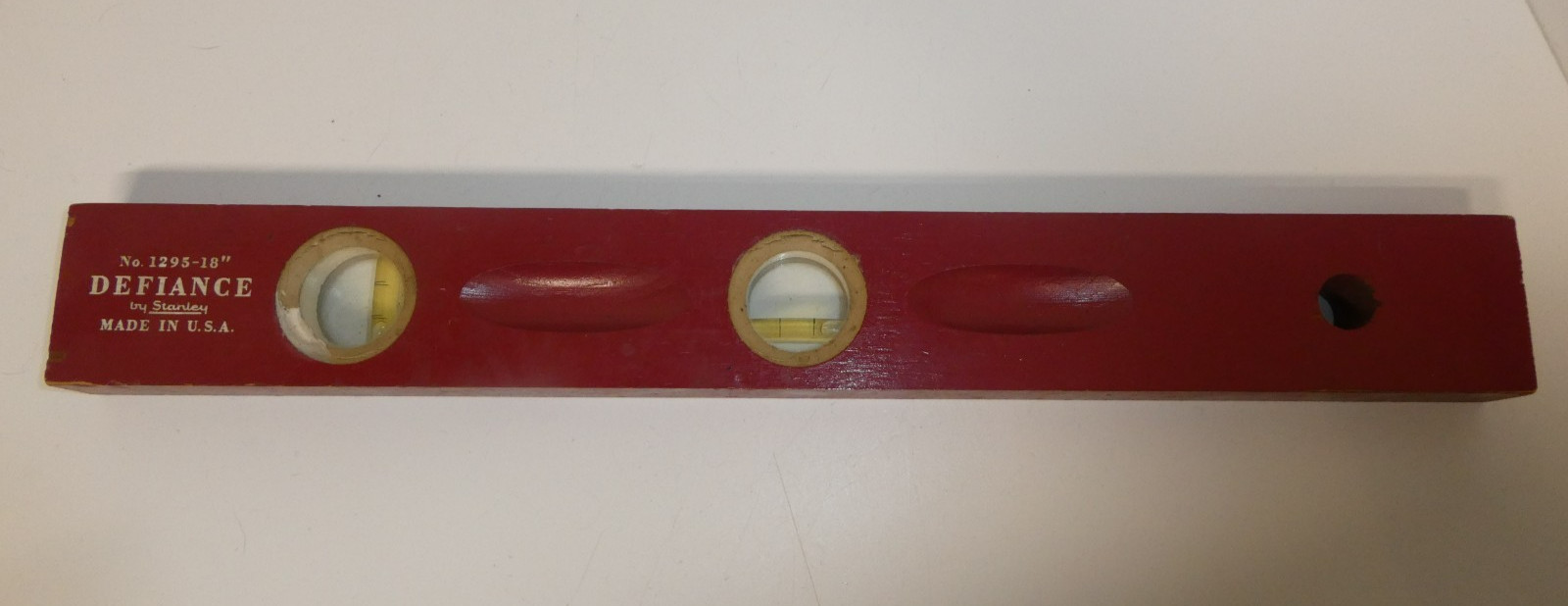VTG Wood Level Stanley Defiance No. 1295-18 Made in U.S.A. 18\