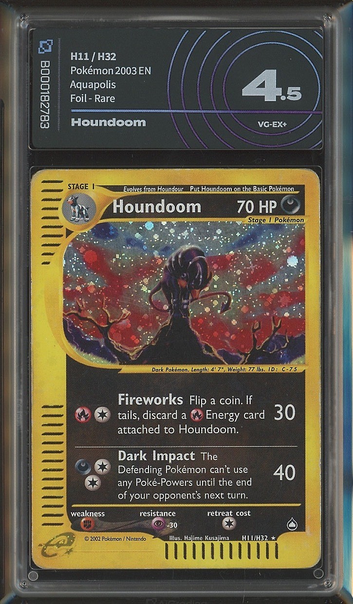 Houndoom H11/H32 - Pokemon Aquapolis - AiGrade 4.5
