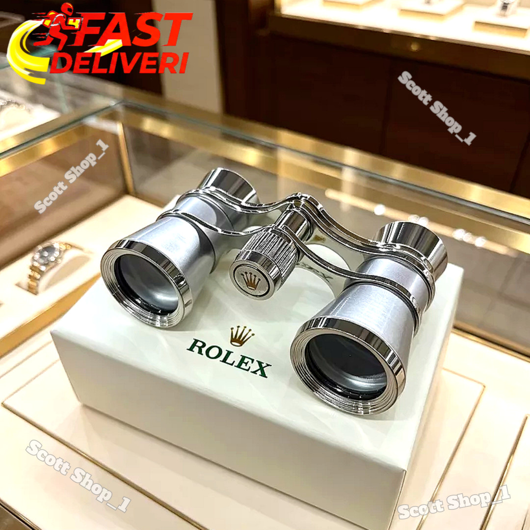ROLEX Silver Opera Glasses Binoculars Rare VIP Boutique Display Collectible