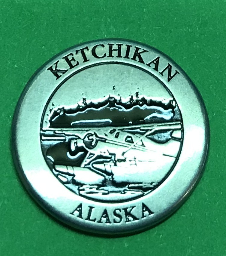 Ketchikan AK SeaPlane & Creek Street Collectible Token Ketchikan AK SeaPlane & Creek Street Collectible Token