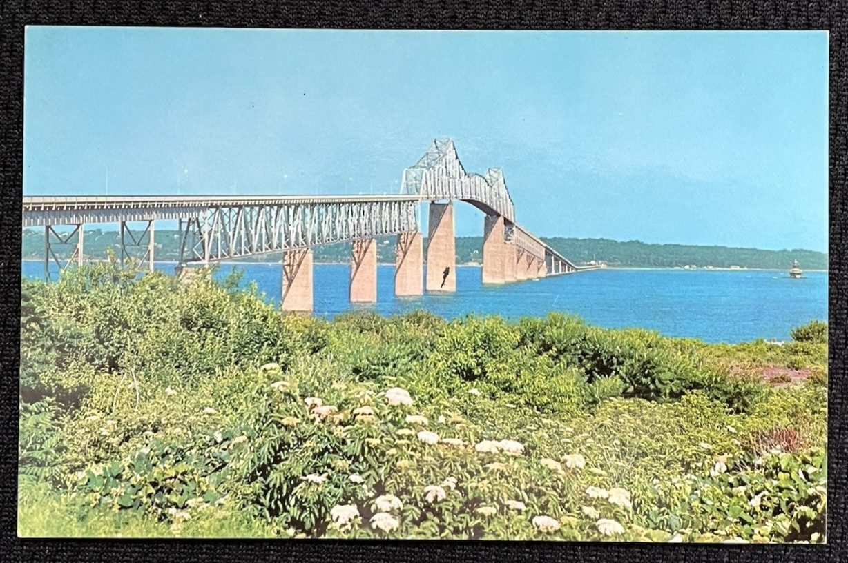Jamestown - Saunderstown Bridge Rhode Island Un-Posted Vintage Postcard