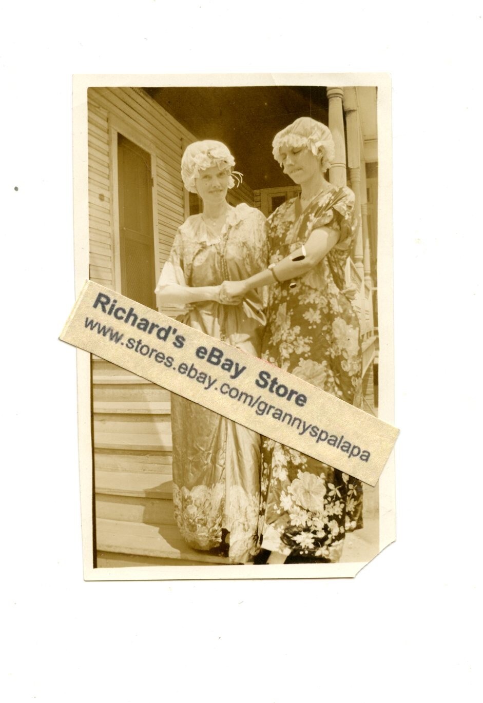Vintage B/W Photo - 2 Ladies, Birmingham, Alabama - Kodak Parlor- Dressed Up