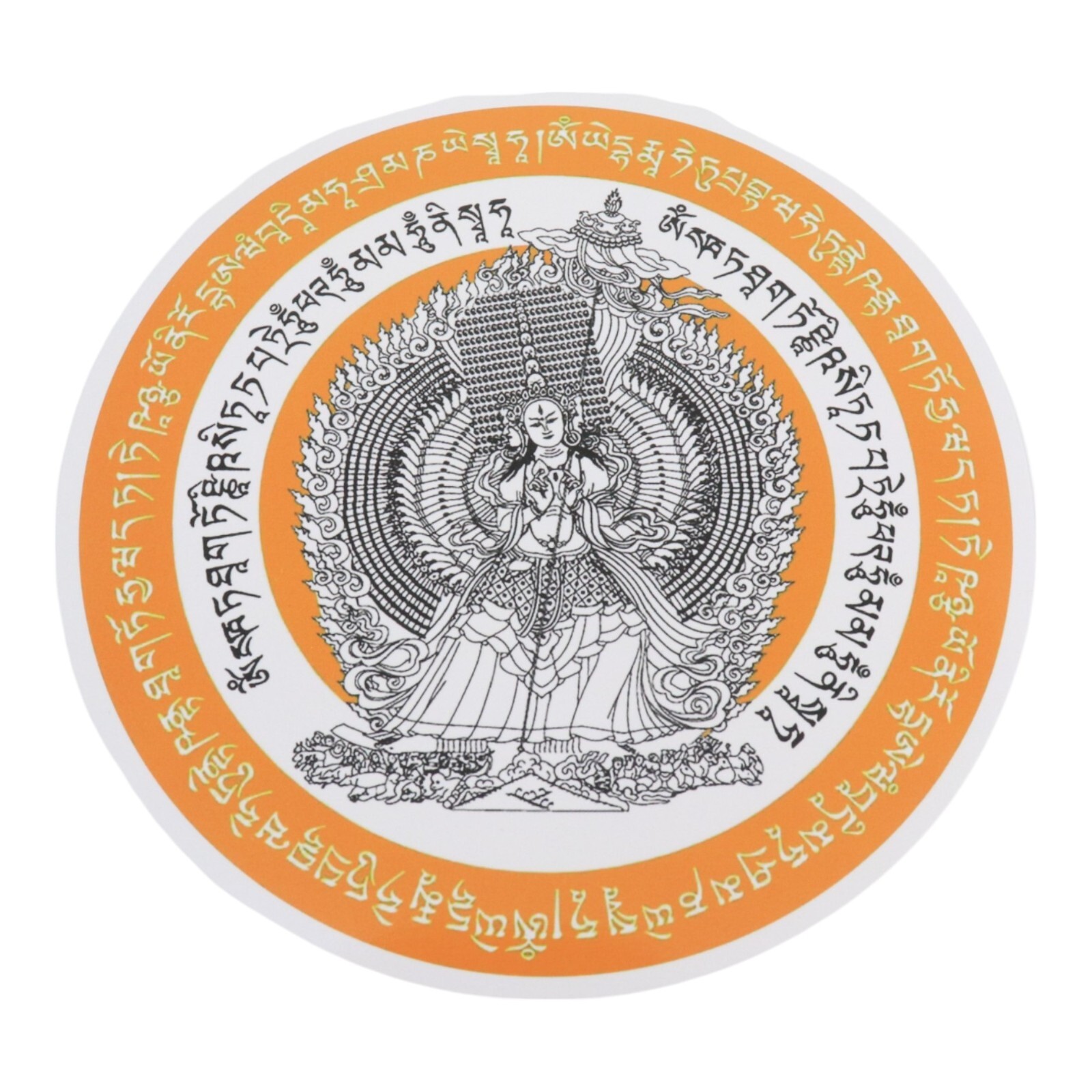 2 Pcs of Feng Shui White Umbrella Goddess Window Stickers