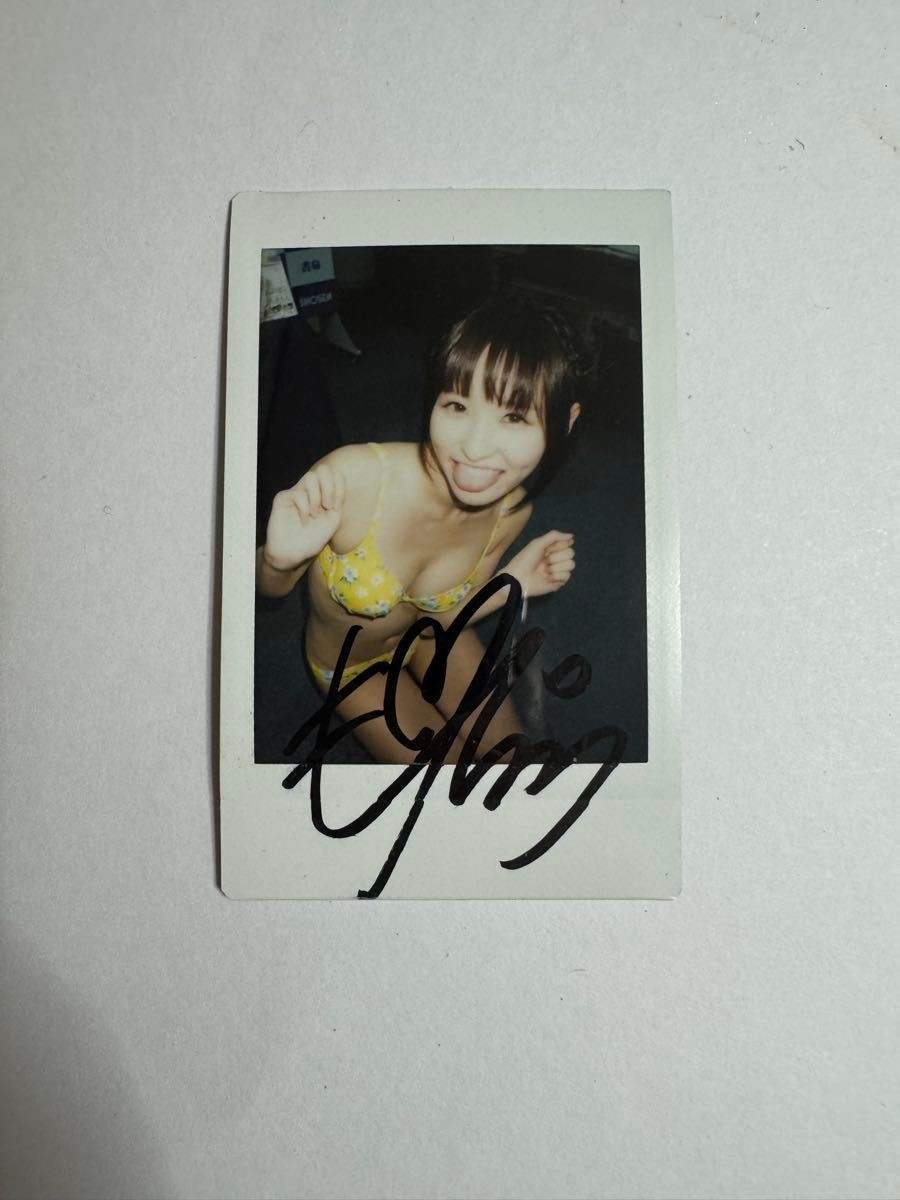Moe Amatsuka Auto Autographed Signed Cheki Photo Japan