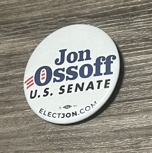 OFFICIAL POLITICAL MEMORABILIA/BUTTON 2020 Dem Jon Ossoff for U.S. Senate, GA