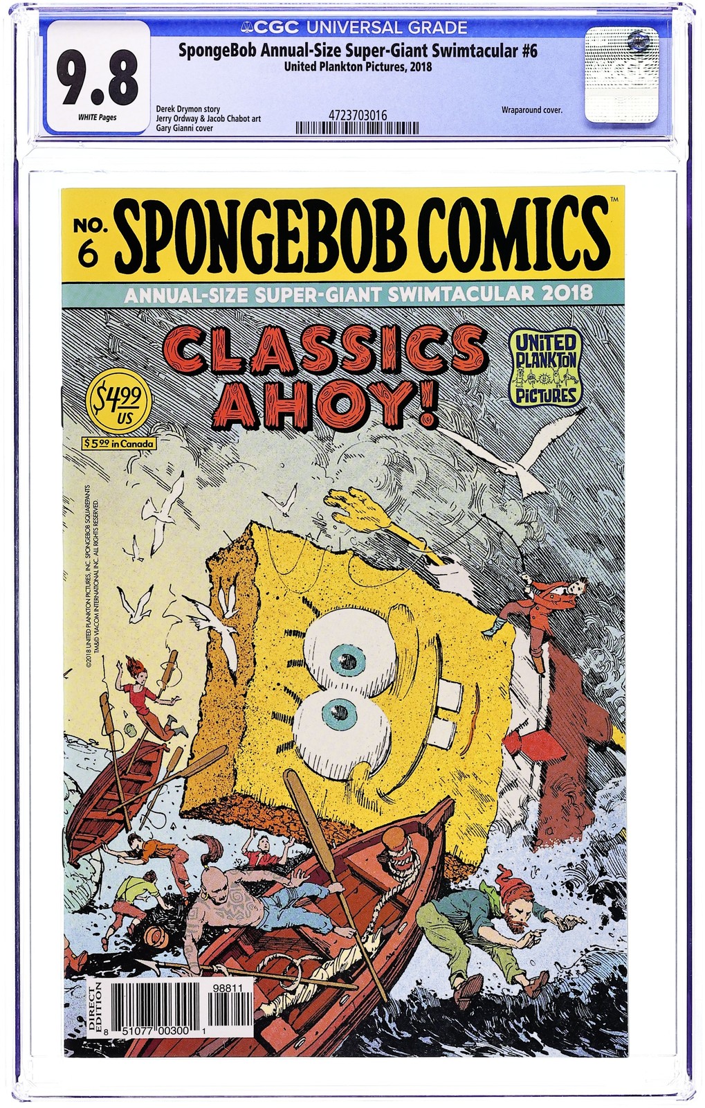 Spongebob Comics Annual Size Super Giant Swimtacular #6 CGC 9.8 2018 4723703016