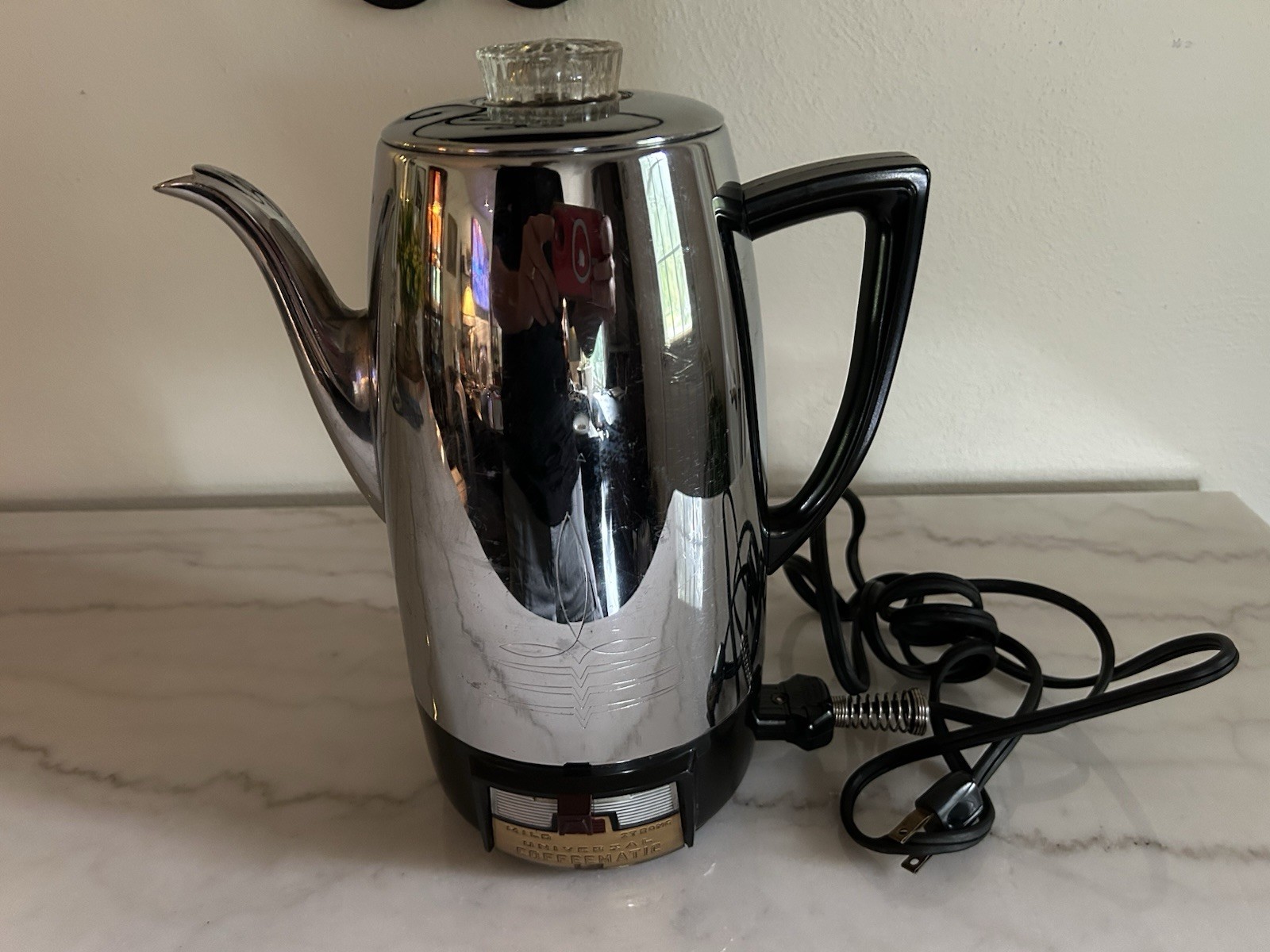 Universal Coffeematic 4410 Chrome Electric Percolator MCM 1950s Tested Universal Coffeematic 4410 Chrome Electric Percolator MCM 1950s Tested