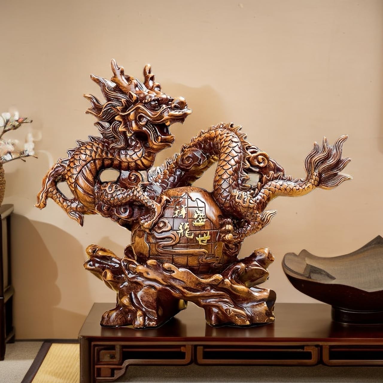 FUNSXBUG X-Large 15.5 INCH Chinese Feng Shui Dragon Statue Sculpture... FUNSXBUG X-Large 15.5 INCH Chinese Feng Shui Dragon Statue Sculpture...