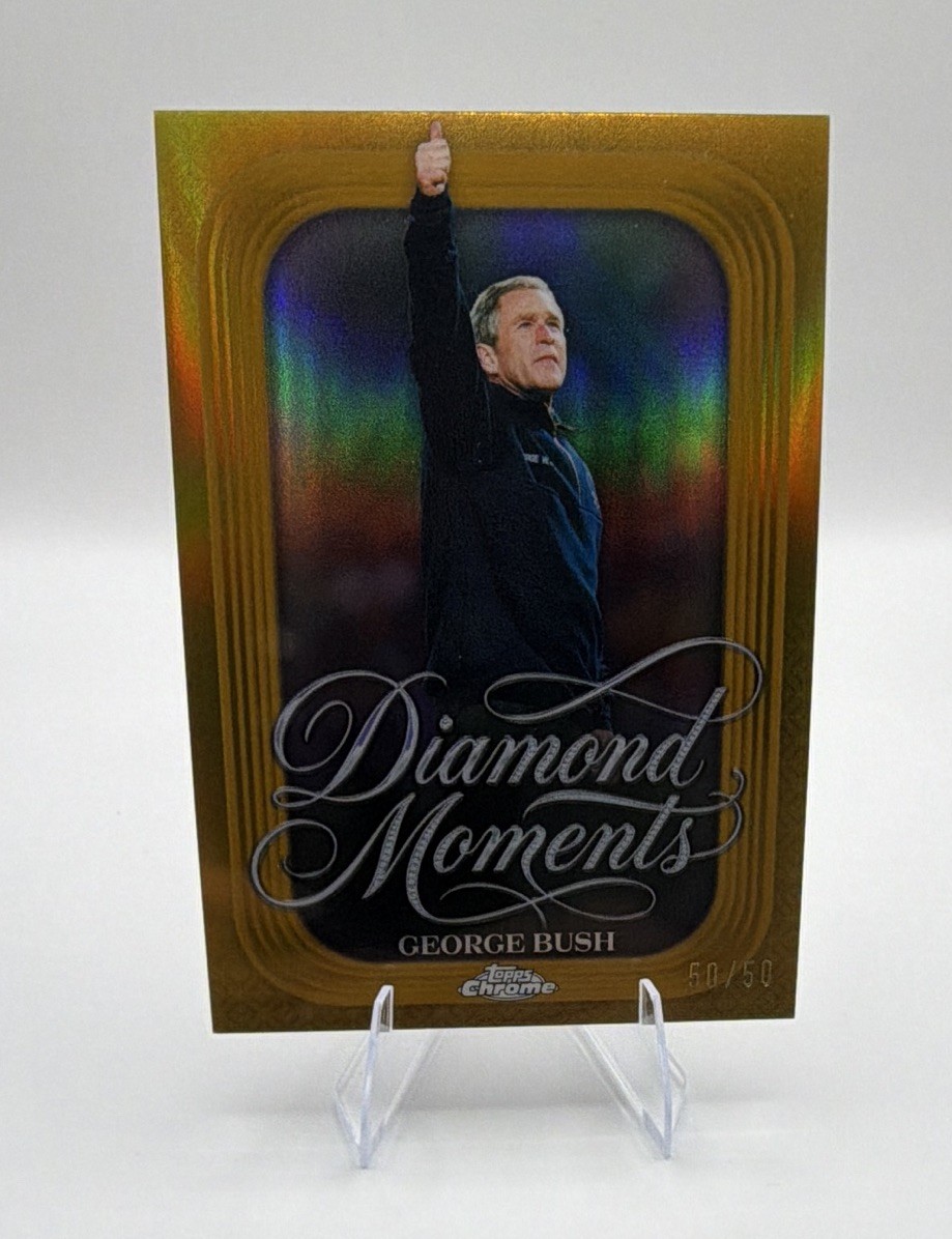 Topps 2006 Topps Chrome Diamond Moments DM-33 George Bush Gold 50/50