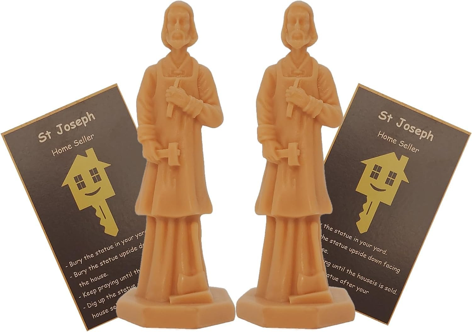 St Joseph Statue for Selling House Set of 2 with Instruction Cards