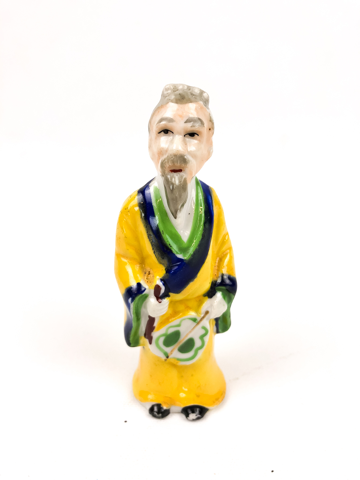 Occupied Japan Asian Oriental Musician Man Holding Stringed Instrument Figure 5\