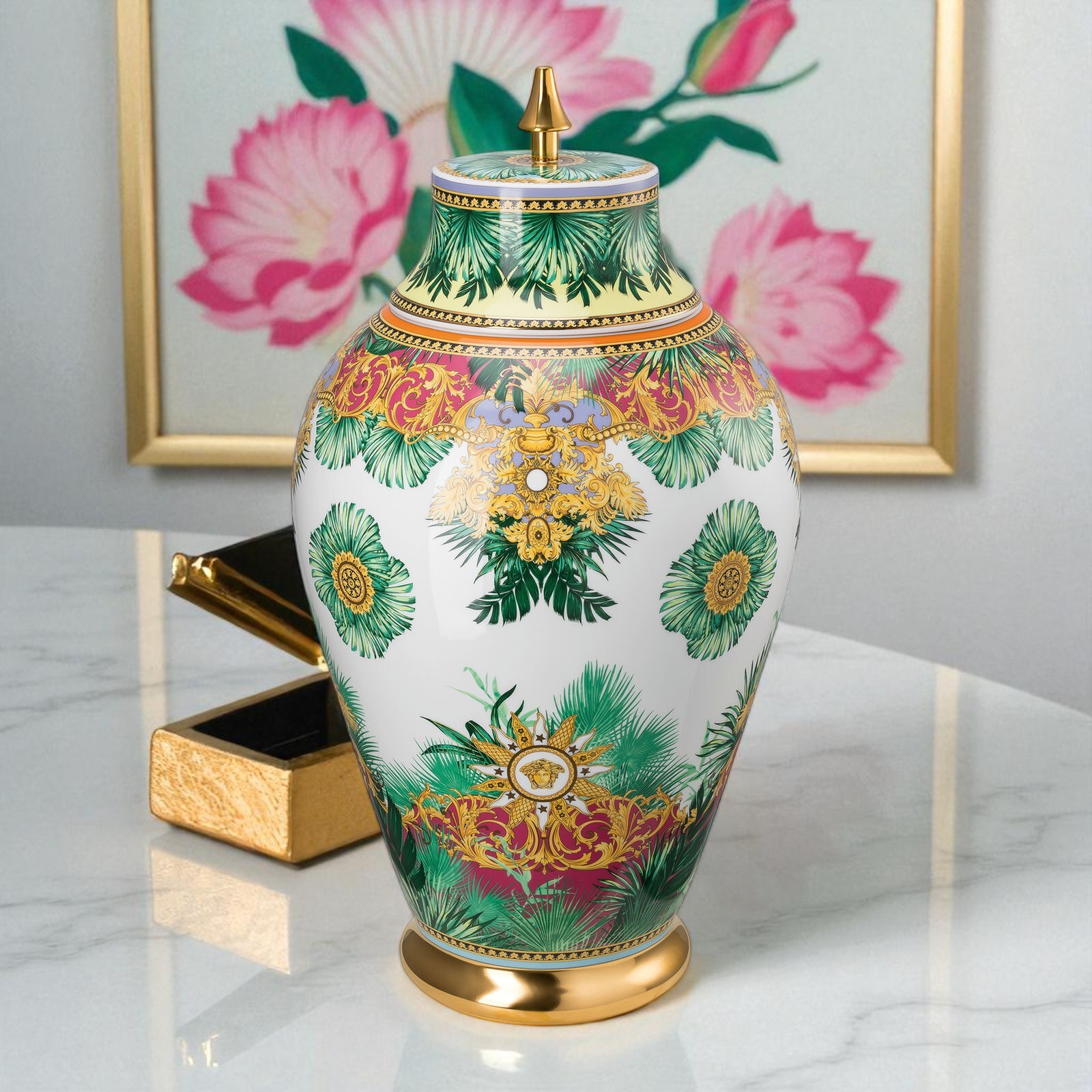 Versace Jungle Animalier Round Vase SKU 14451-403713-26776 | 76cm | 14kg