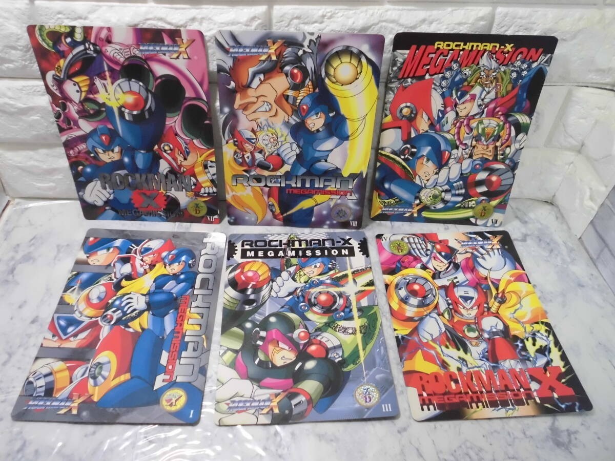 Megaman X Rockman Jumbo Carddass Card Sticker Sheet Japanese Lot of 6 Complete