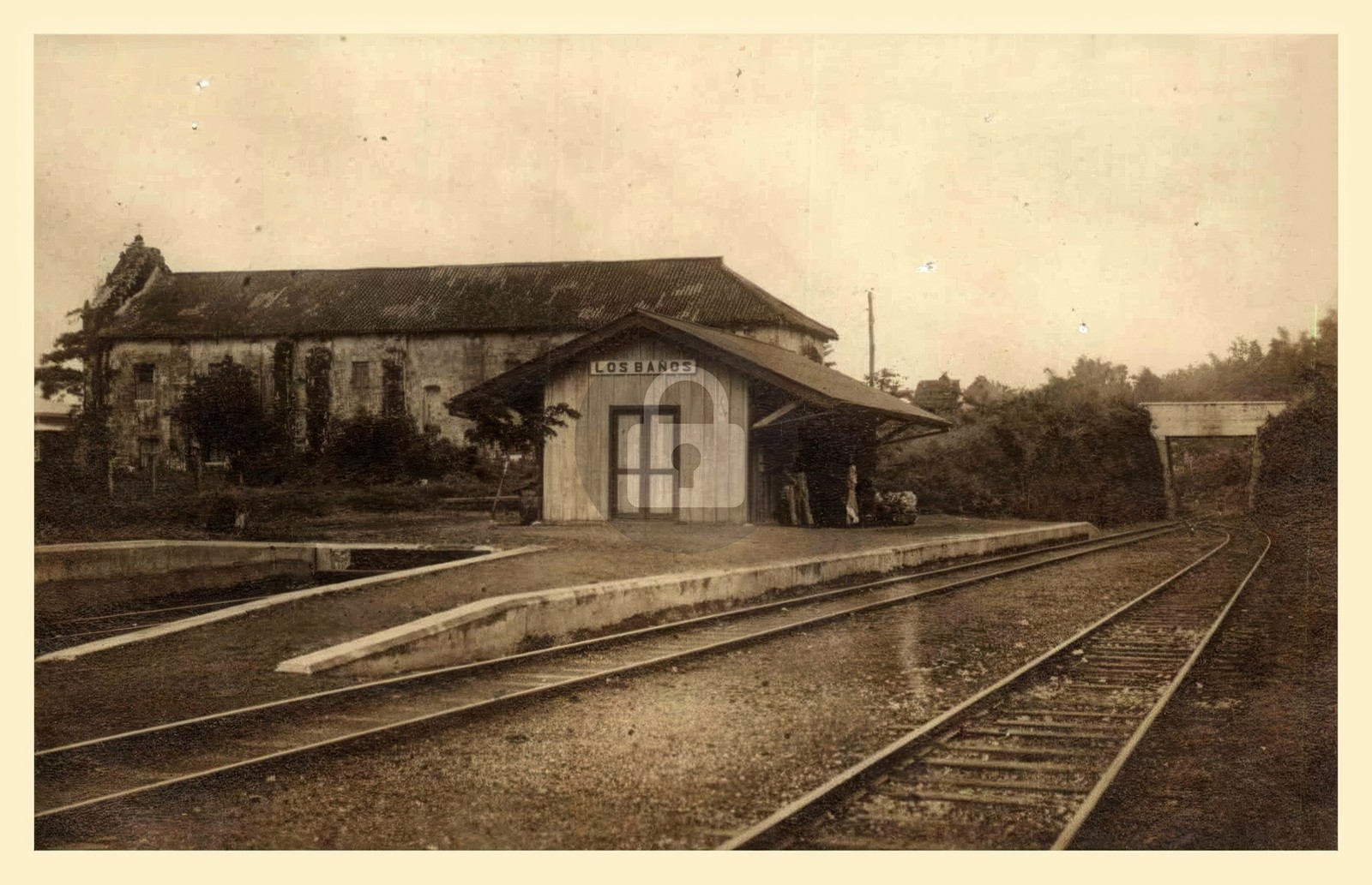 Los Banos CA California Train Station Depot c1910 RPPC Photo Postcard COPY