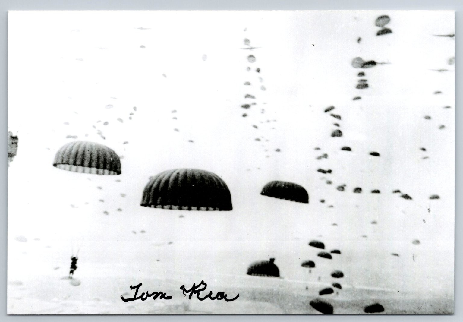 Thomas Rice WWII Paratrooper Autographed Photo Print Tom Rice Signature