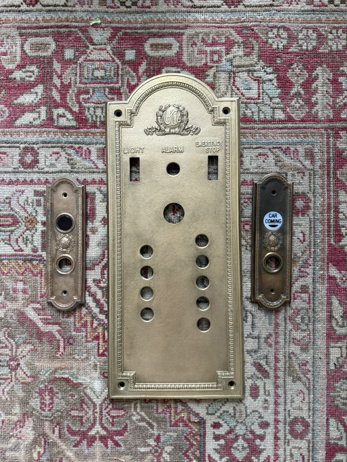 Vintage Otis Elevator Button Panel and Call Plates Vintage Otis Elevator Button Panel and Call Plates