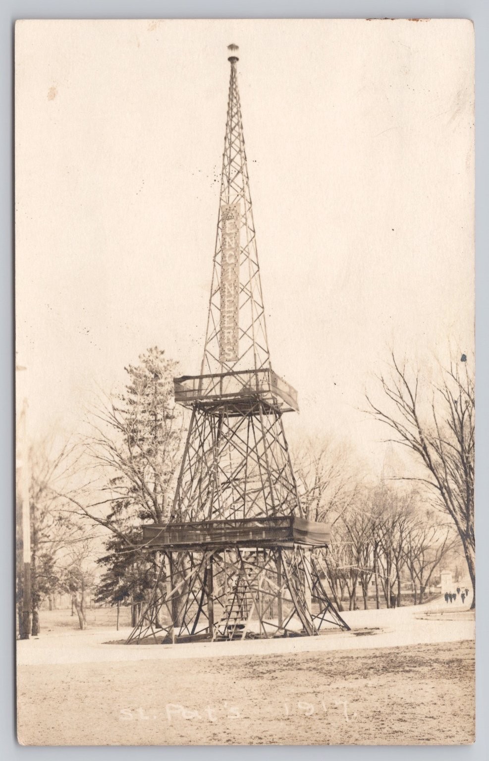 Vintage 1917 St. Peters MO Real Photo Postcard Engineer Tower
