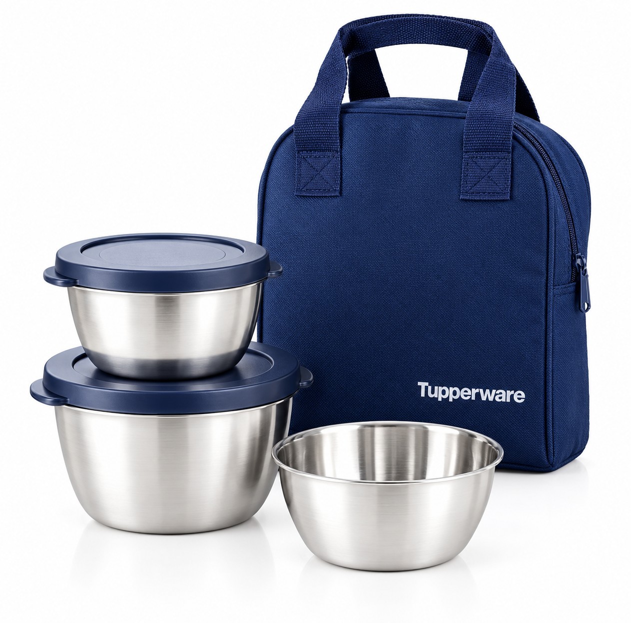 Tupperware Luna Lunch Set With Bag Steel Bowl Tupperware Luna Lunch Set With Bag Steel Bowl
