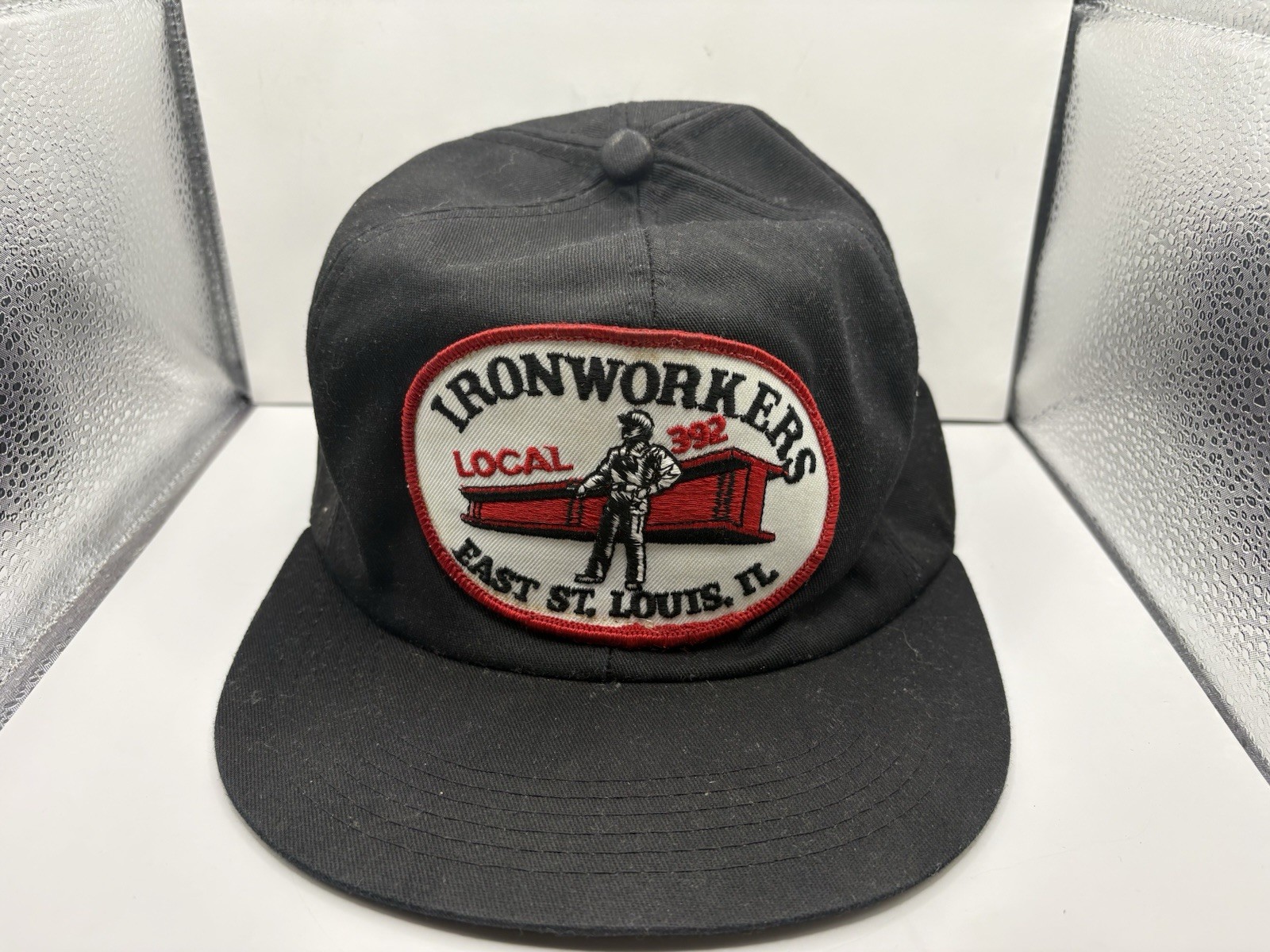 Vintage Ironworkers Local 392 East St. Louis IL Hat K-Products Snapback REPAIRED
