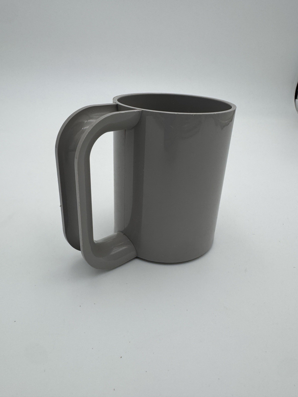 Vintage Heller MaxMug Light Grey Stackable Plastic Design Massimo Vignelli USA