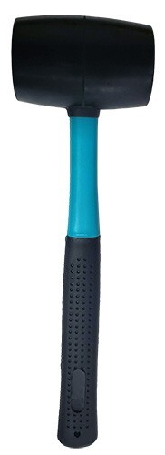 16 oz Rubber Mallet High Strength Fiberglass Handle Double-Sided Non Slip Handle