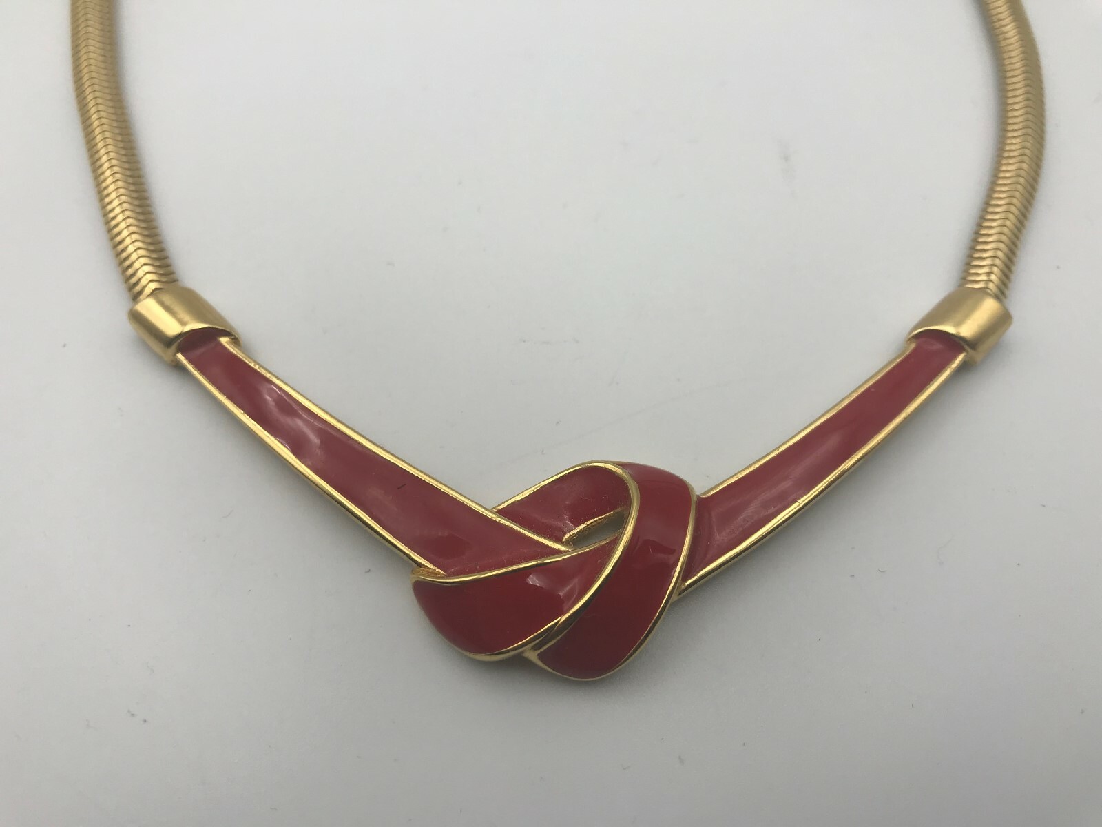 MONET Ribbon Knot Necklace Collar 15