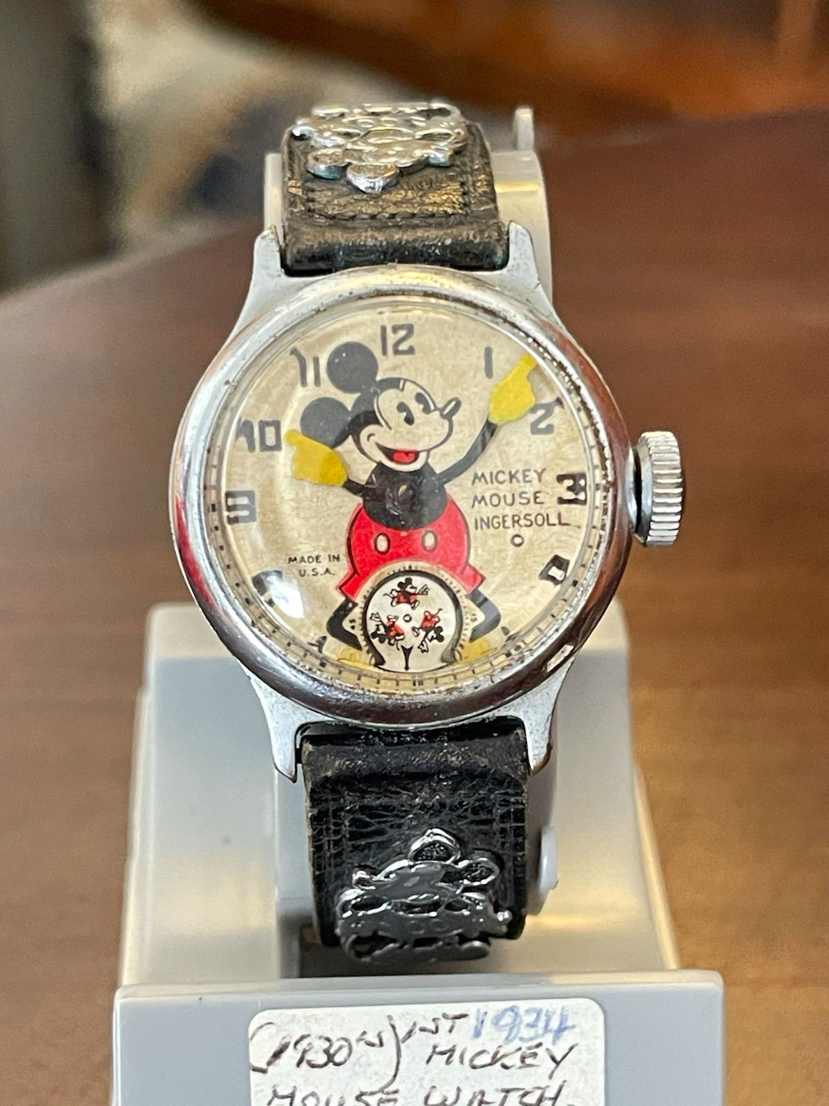 1934 Ingersoll Mickey Mouse Wristwatch Disney Mickey Mouse Character Theme