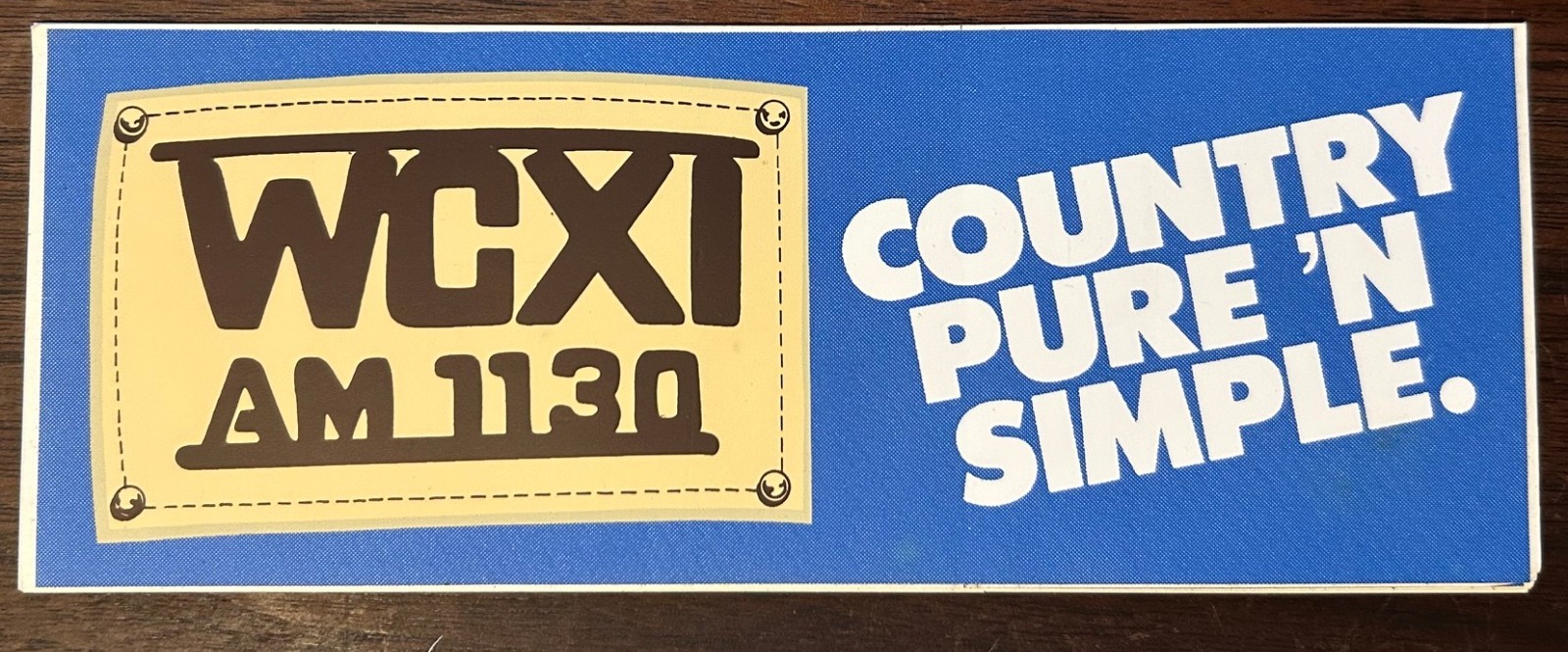 WCXI 1130AM Detroit Country Pure N Simple Radio Station Sticker