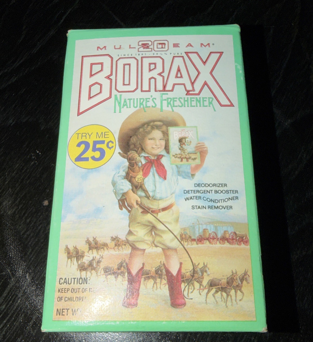 VINTAGE NOS 20 MULE TEAM BORAX NATURE'S FRESHENER NET WT. 4OZ.