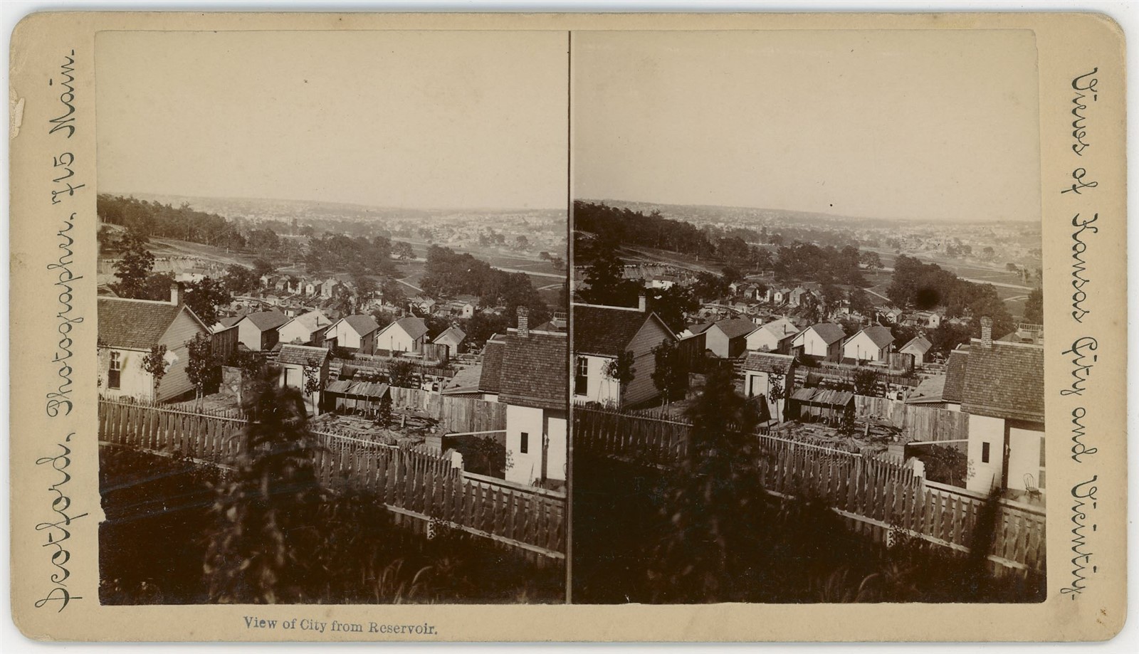 MISSOURI STEREOVIEW - Kansas City - Panorama - JH Scotford 1880s RARE
