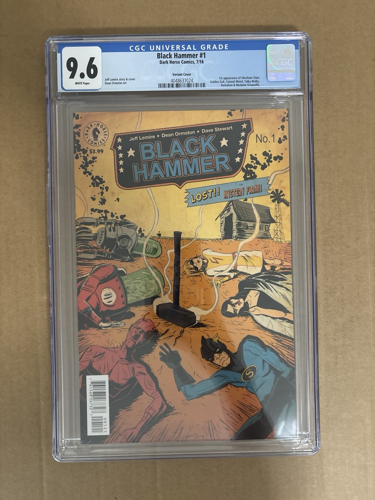 Black Hammer #1B CGC 9.6 Dark Horse 2016 1st Abraham Slam Barbalien Golden Gail