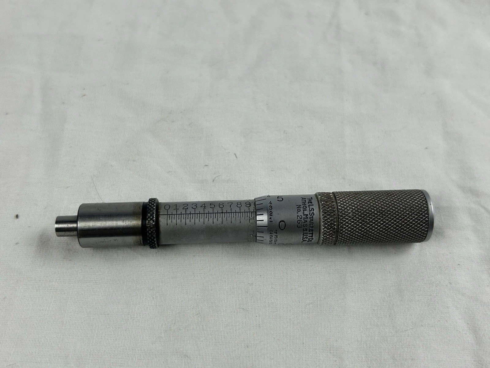 L. S. Starrett No. 263 Micrometer Head w/Ratchet Stop, Locking