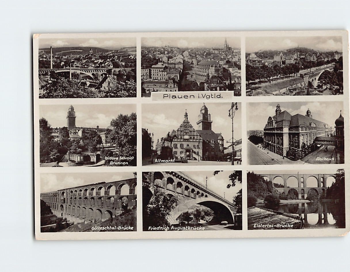 Postcard Places Plauen Germany