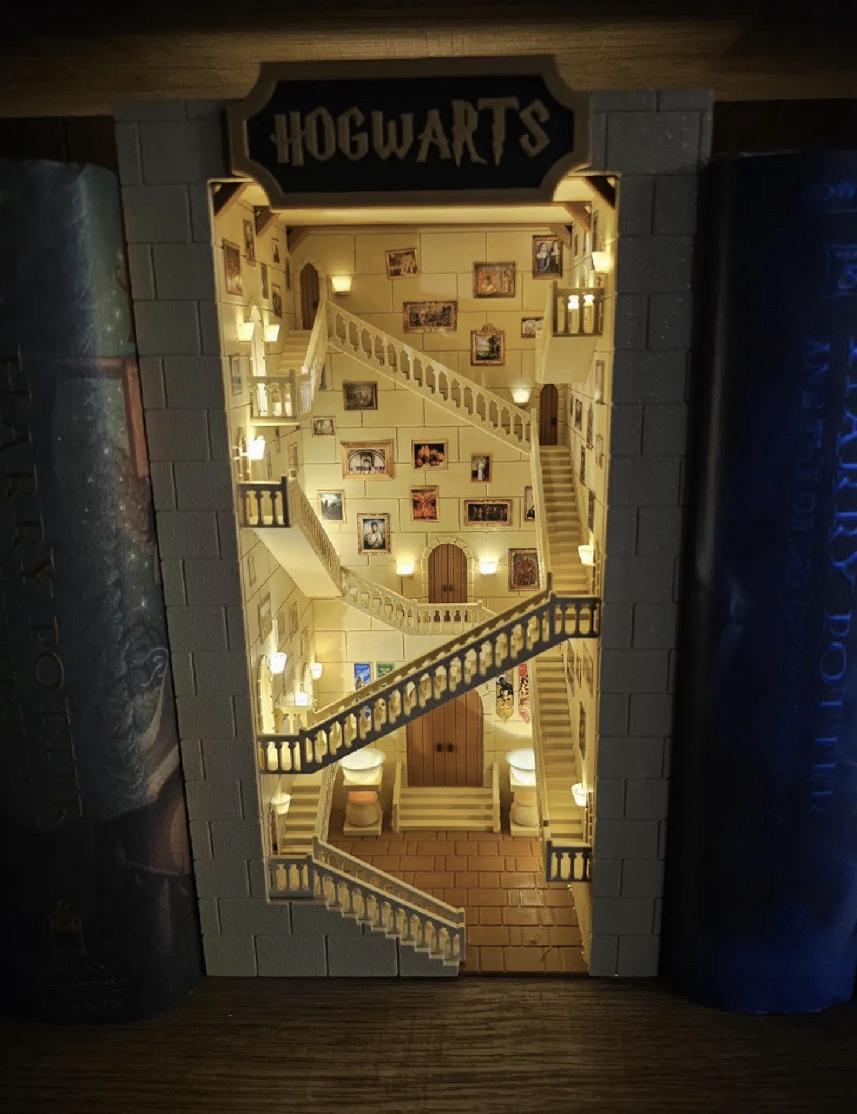 Harry Potter Hogwarts Moving Staircases Book Nook Custom 3D Printed Bookend 