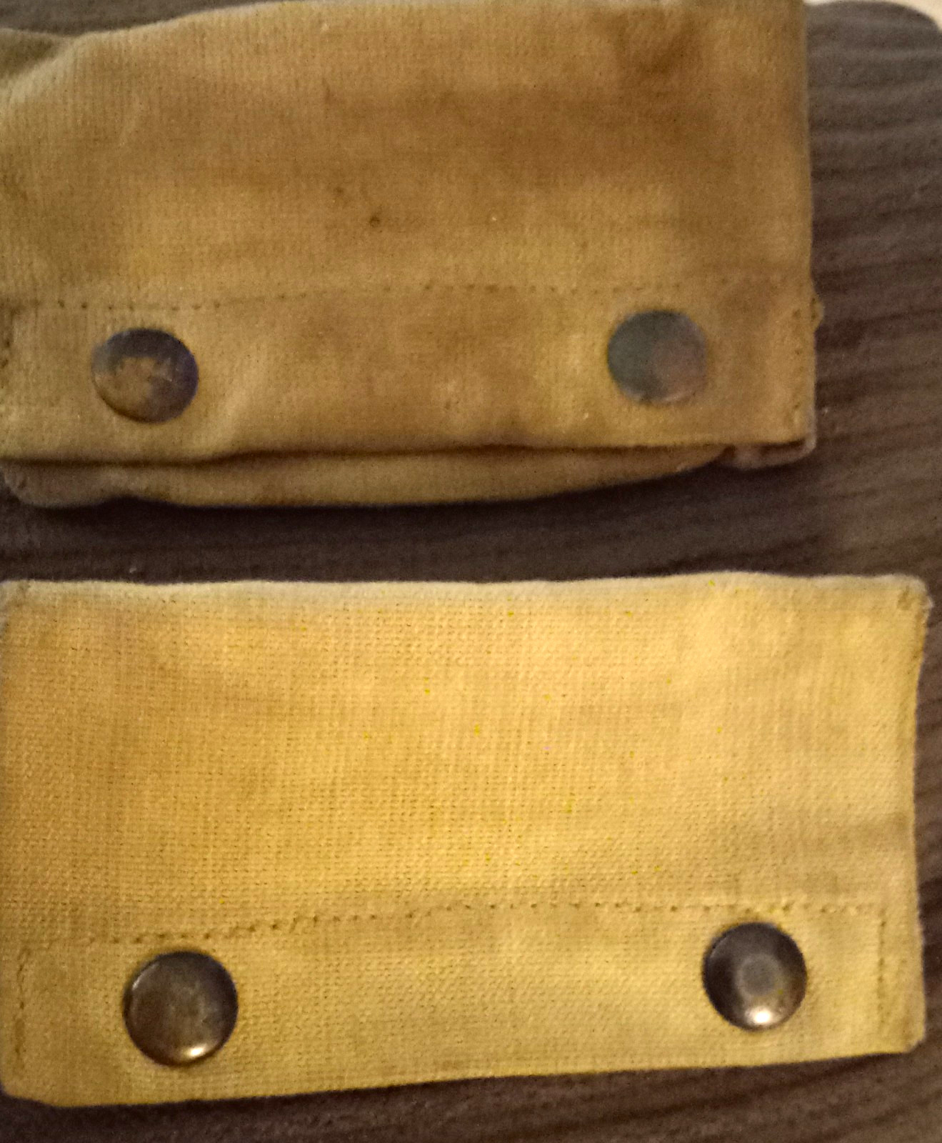 WWI Original U.S. Military Canvas Pouches Lot of 2 Stamped 1918 (R.I.A./L.C.C.)