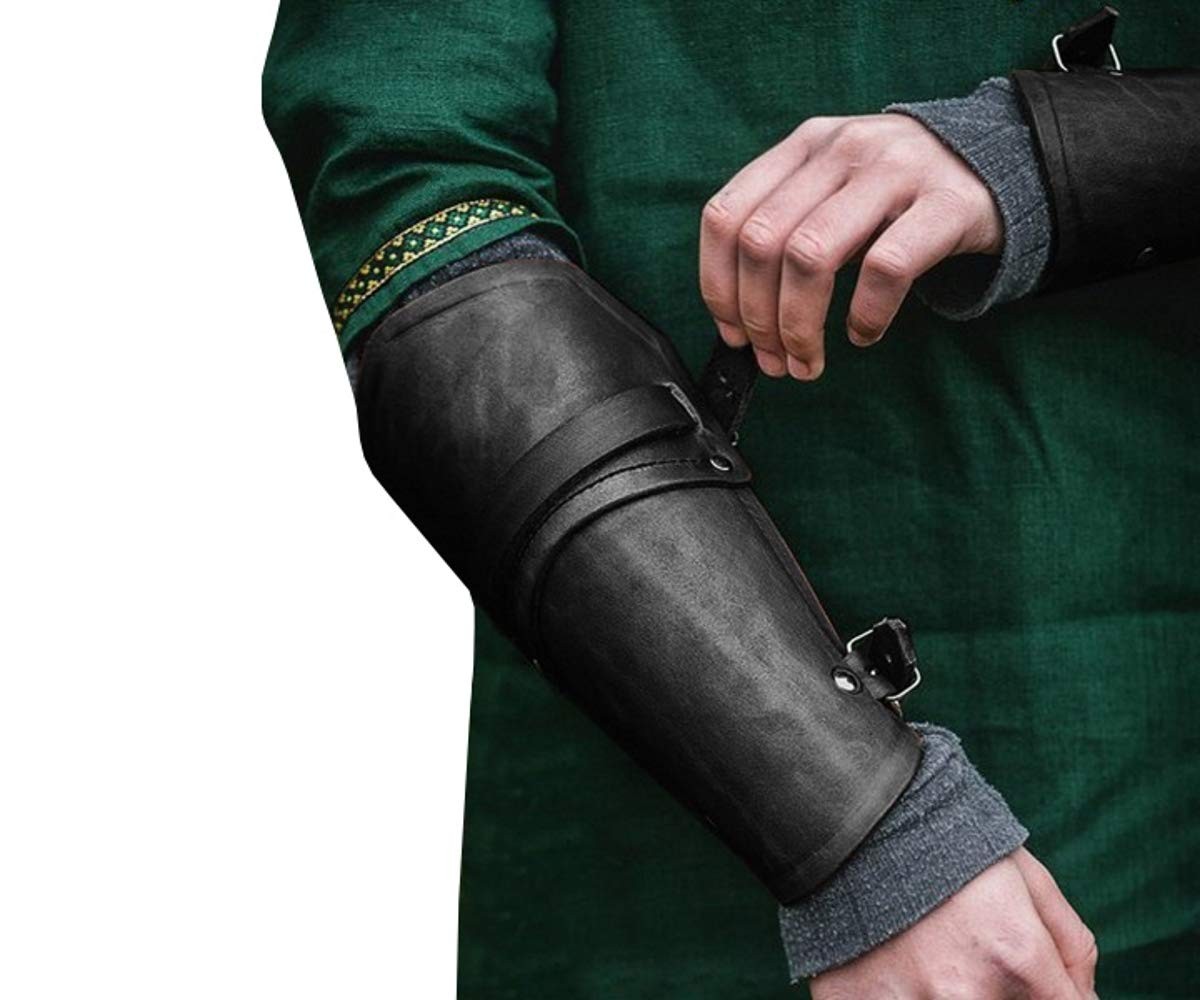 Syktkmx Faux Leather Bracers Wristband Wrist Armor Viking Gauntlet Medieval C... Syktkmx Faux Leather Bracers Wristband Wrist Armor Viking Gauntlet Medieval C...