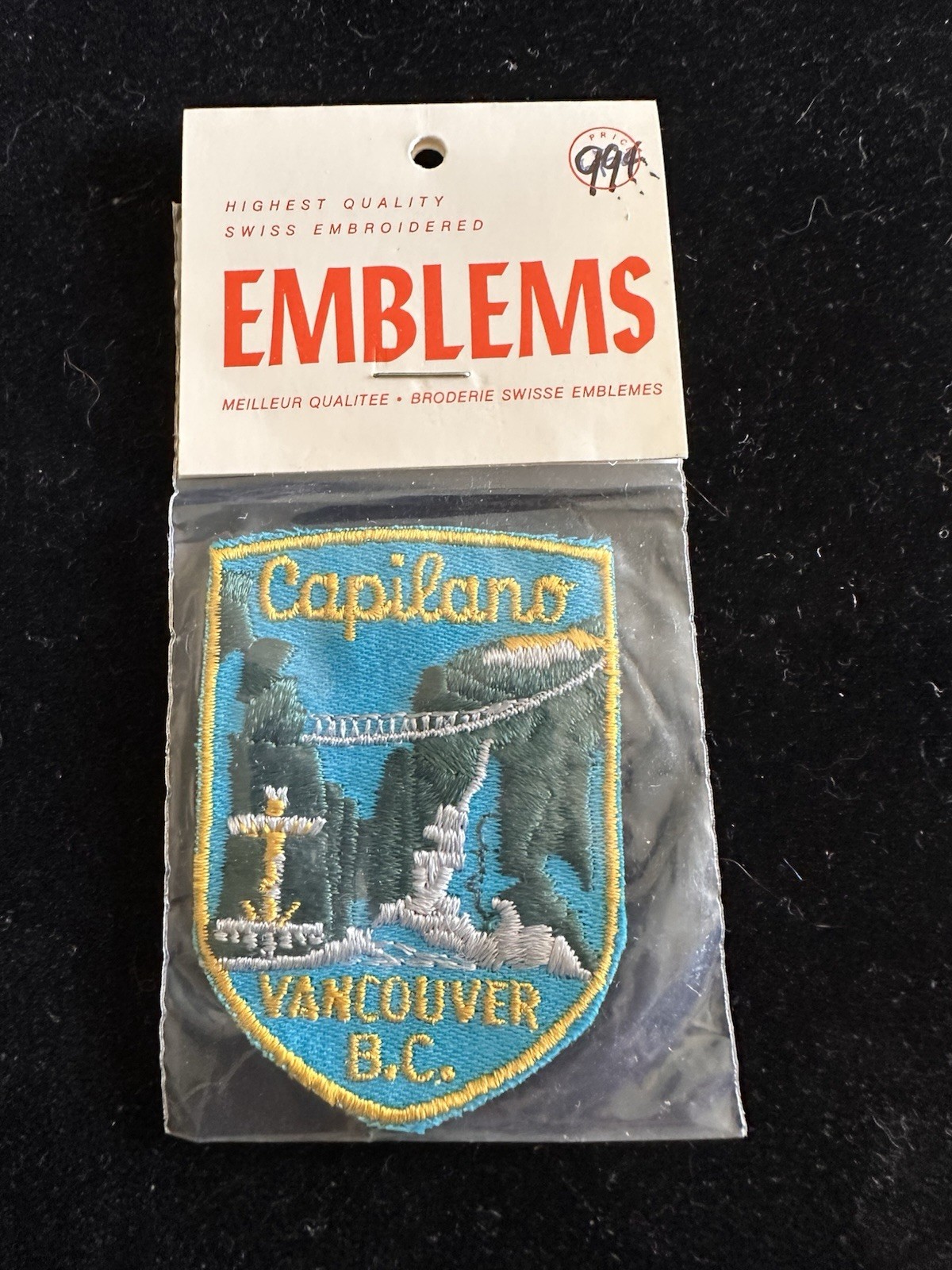 Vintage Capilano Suspension Bridge Souvenir Patch Vancouver British
