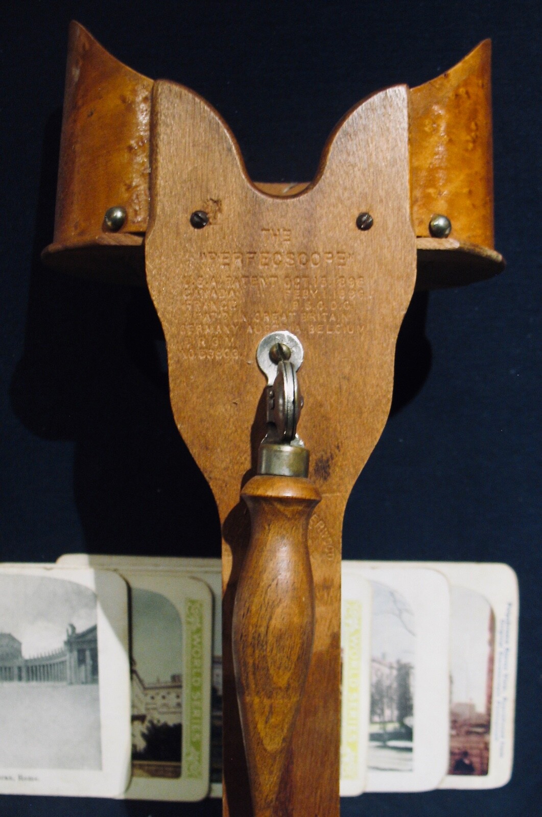 Underwood Perfecscope Stereoscope 3D Viewer w/Stereographic Cards~Antique 1880's