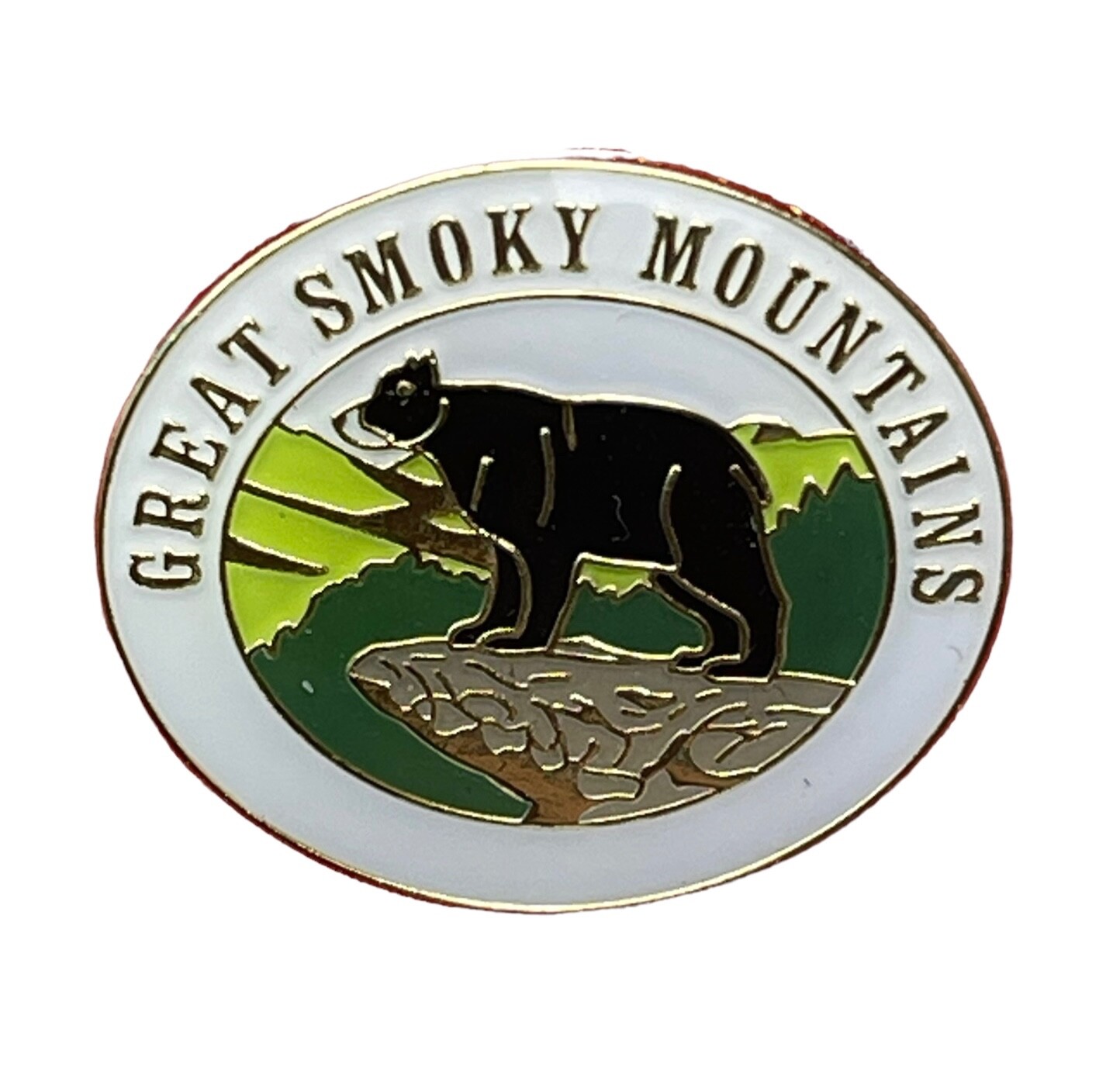 Great Smokey Mountains Black Bear  1 inch pin PPM6025 F6D28E