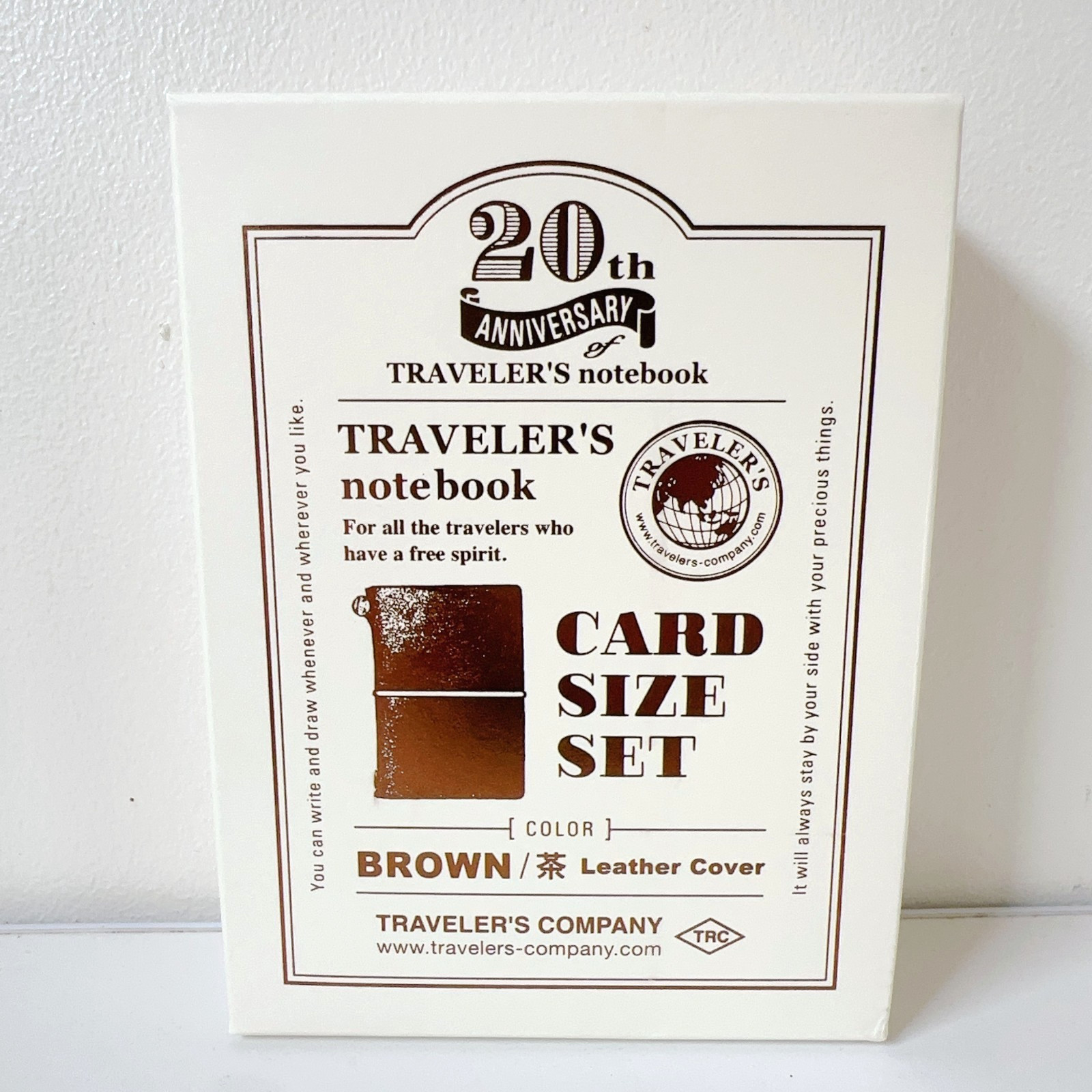 TRAVELERS Notebook Limited Card Size 20th Anniversary Set Brown NEW